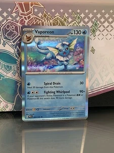 Vaporeon 022/131 Sv: Prismatic Evolutions Holo FRESHLY PULLED NM+ BONUS - Picture 1 of 2