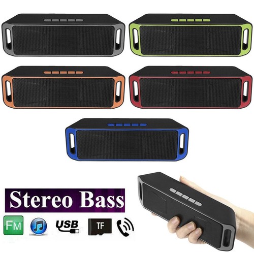 Bluetooth Wireless Portable Speaker Waterproof Stereo Bass USB TF FM ...