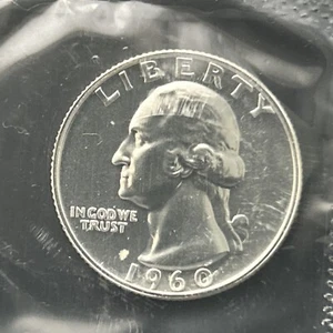 1960 Proof Washington Quarter - Direct from Proof Set & In Cello - 90% Silver 1 - Picture 1 of 2