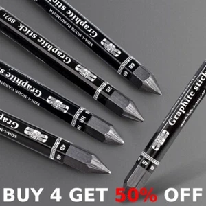 KOH-I-NOOR Jumbo Graphite Woodless Stick 8971 HB 2B 4B 6B Pencil Drawing Art - Picture 1 of 5