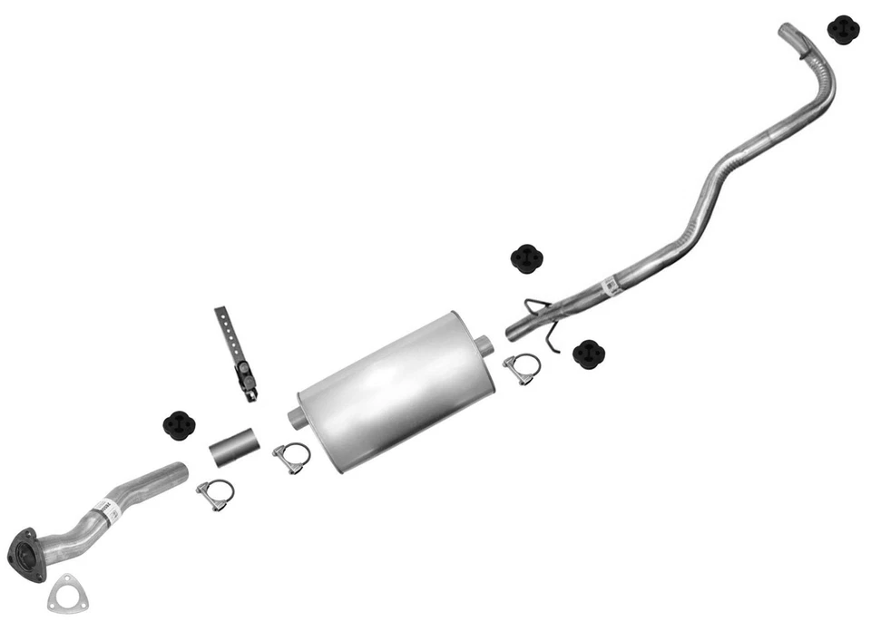 Muffler Pipe Exhaust System for 2001-2003 S10 Pick Up 2.2 108.3 117.9 Wheelbase - Image 1 of 4