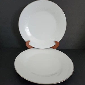 Juego de 2 platos de cena Reina by Noritake 6450Q, 10 1/2", borde de platino - Imagen 1 de 8