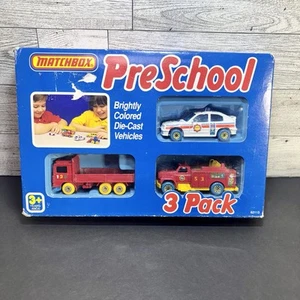 Matchbox 1990 Vintage PreSchool Colors 3 Vehicle Set NIB/SEALED - Picture 1 of 10