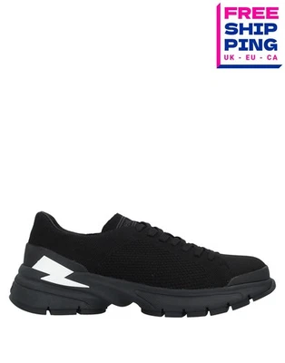 PVP €675 NEIL BARRETT US10 UK9 EU43 Negro Logo Rayo Foto 1 de 4