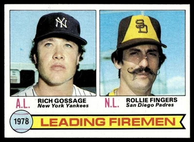 Topps Leading Firemen Rich Gossage/Rollie Fingers 1979 #8 C18 Foto 1 de 2