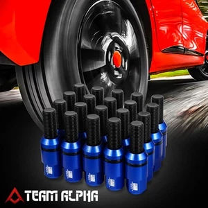 [J2] Fit 1992-2022 BMW/Maserati M14x1.5 Blue Closed End Style Lug Nuts Set 20x - Picture 1 of 7