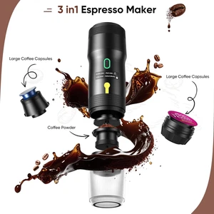 Portable Electric Espresso Machine Travel Coffee Maker 20Bar 3-in-1 Car Camping - Picture 1 of 9