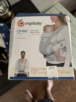 Porta-bebês Ergobaby Omni Breeze - Cinza pérola NOVO (caixa aberta) - Imagem 1 de 4