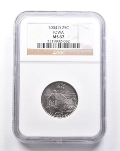 MS67 2004-D Washington State Quarter Iowa NGC *6328 - Picture 1 of 3
