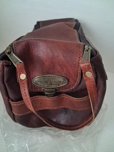 GVB Natural World Leather travel shave zip Bag - Picture 1 of 4