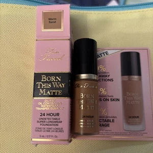 Too Faced Born This Way Matte 24 Hour Foundation Warm Sand 5ml Sample BNIB - Picture 1 of 1