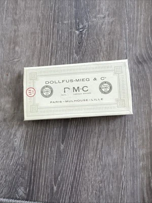 Vtg 1 Full Box Blue DMC Dollfus-Mieg & Cie Cotton Embroidery Thread #518 - Image 1 of 3