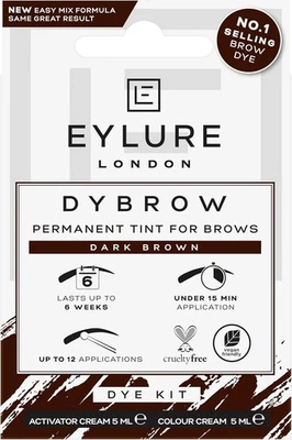 Eylure Dybrow Eyebrow Dye Kit Dark Brown Permanent Tint For Brows UK - Image 1 of 4