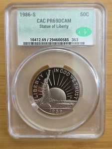 1986-S Statue Of Liberty Commemorative Silver Dollar PR69 DCAM CAC - Picture 1 of 2
