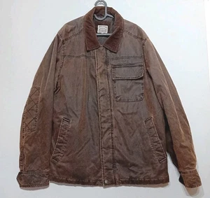 Fat face Mens Jacket XL brown chore utility cotton quilted - Picture 1 of 19