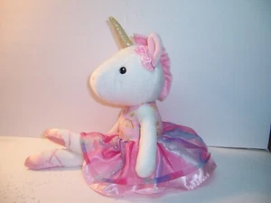WALMART - Spark Create Imagine BALLERINA UNICORN DOLL Baby Rattle / tutu 16" EUC - Picture 1 of 7