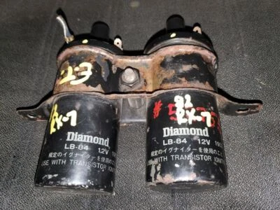 CONFIGURACIÓN DE BOBINA/ENCENDEDOR 2 BOBINAS CON SOPORTE, DIAMANTE LB-84 12V se adapta a 81-85 MAZDA RX7 768 Foto 1 de 4