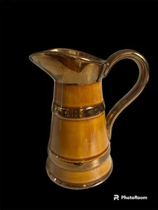 Brown Gold Creamer Pitcher by Lord Nelson Pottery of England - Picture 1 of 11