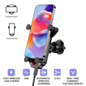 IC301 Car Holder Mount Wireless Charger Fast Charging Stand Dock for Cell Phone - Picture 1 of 13