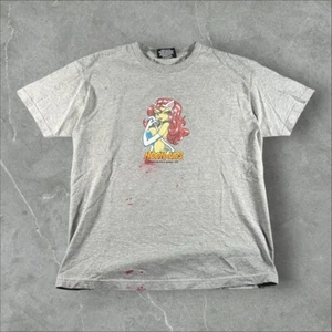 Vintage Hookups Shirt Mens Large Grey 90s Anime Cat Women Japanese Skateboard - Picture 1 of 10