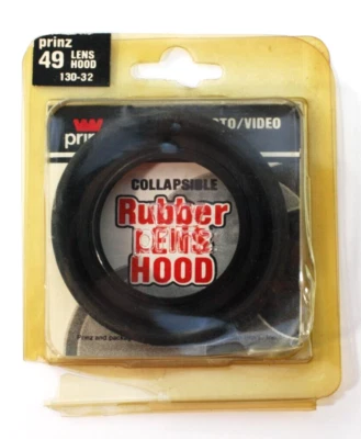 Collapsable Rubber Lens Hood 49mm Prinz  NEW  NOS - Image 1 of 2