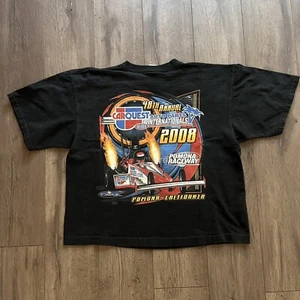 Camiseta NHRA Adulto Grande Negra Recortada NASCAR Yunque Pomona California 00’s - Imagen 1 de 5