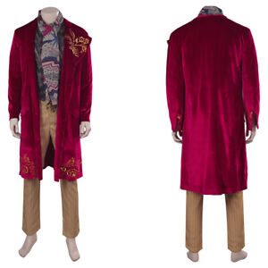 Willy Wonka and the Chocolate Factory Cosplay Costume Outfit Halloween Coat Pant