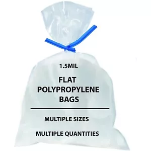 1.5 Mil Flat Polypropylene Bags Top Pack Supply - Picture 1 of 11