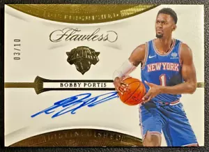 BOBBY PORTIS 2019-20 Panini Flawless Distinguished Autographs Gold 03/10 - Picture 1 of 2