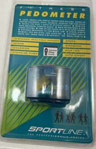 Sportline Fitness Pedometer 360 Blue 7 Day Memory Distance Steps Calories Clock - Picture 1 of 7