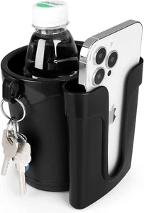 3-In-1 Bike Cup Holder with Cell Phone Keys Holder, Bike Water Bottle Holders, U - Picture 1 of 12