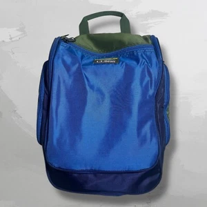 LL Bean - Large Personal Organizer Toiletry Bag, Color Block Green Blue - Picture 1 of 9