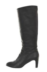 Roberto Del Carlo Womens Boots Size 37.5 7.5 Black Knee High Chelsea Leather