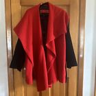 Vintage Escada Jacket Margaretha Ley Red Black Velvet Body And Sleeves Size 36