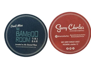Posavasos de cerveza The Bamboo Room Tiki Bar X2 SAVANNAH GEORGIA nuevos - Imagen 1 de 1