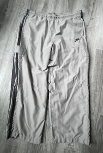 Vintage Nike Trainingshose Herren XL grau gefüttert Cargo Taschen gestreift Windbreaker Y2K - Bild 1 von 11