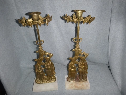 Antique Cornelius & Baker Two Piece Candelabra Set Mid 1800's Cover
