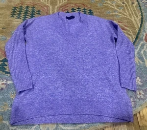 HATCH MATERNITY SIZE 0 SWEATER V-NECK Purple Amazing!! one size - Picture 1 of 5