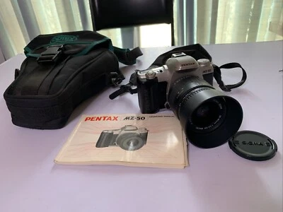 Pentax MZ-50 35mm Film Camera Sigma Zoom Lens 28-80mm Bag & Manual - Image 1 of 4