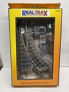 Rail King O Scale Real Trax O-31 Operating Left Hand Switch Track 40-1004