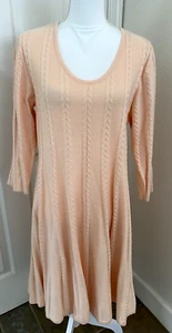 NWT Torrid Plus Sixe 1 14/16 1x Cable Knit Sweater Dress Pink/Peach Light Blush - Picture 1 of 7