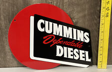 Panneau diesel métal Cummins Dodge moteur de camion logo boule rouge garage gazole turbo