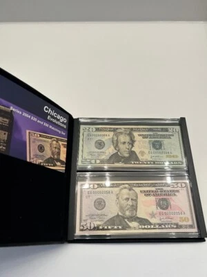 Series 2004 CHICAGO Evolutions $20 & $50 FRN Matching Set s/n EG00002058A - Image 1 of 3