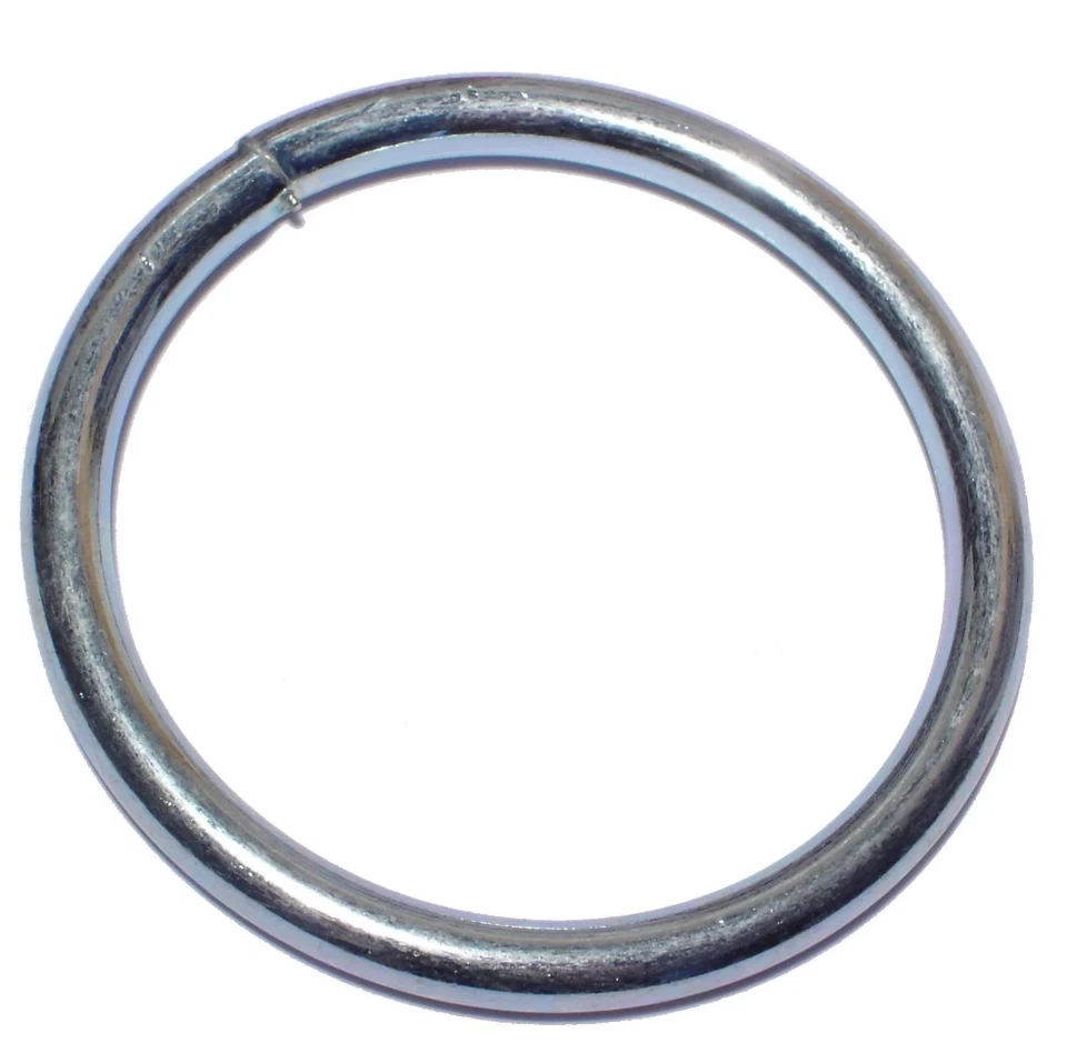 1/4" x 2-1/2" ID x 3" OD Zinc Plated Steel Welded Rings (10 pcs.) - Image 1 of 1