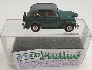 PRALINE' 1:87 H0 PLASTICA AUTO OPEL OLYMPIA 1938 VERDE E GRIGIO ART 1109 - Foto 1 di 1