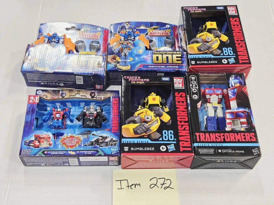 Lote de figuras Hasbro Transformers Studio Series Bumblebee Optimus Sentinel Prime Foto 1 de 4