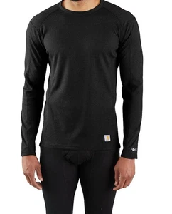Camisa térmica Carhartt para hombre capa base negra fuerza 2XL manga larga correa para el pulgar - Imagen 1 de 10