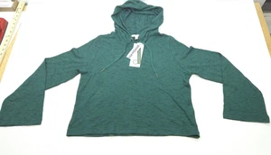 Threads 4 Thought Celinne Rhythm Slub Pullover Green Hoodie Size MP - Picture 1 of 13