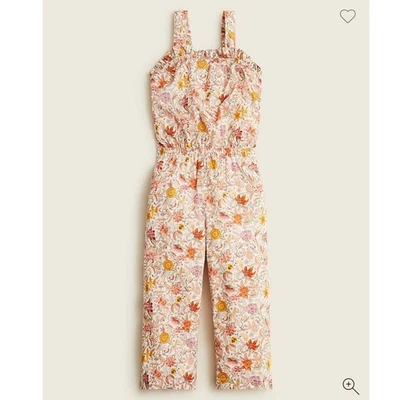 Mono J.Crew Liberty Tela Niños Niñas 12 Manga Corta Hojas de Otoño Floral Foto 1 de 4