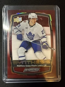 MATTHEW KNIES 2023-24 Upper Deck Engrained Synthesis Red #S29 Maple Leafs - Picture 1 of 2